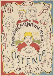 Carnaval Oostende, 1931. Creator: Ensor, James (1860-1949)