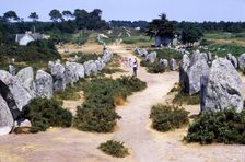 Carnac, Brittany Alignments at Kermario, Neolithic, 4500-2000 BC, (c20th century) Artist: CM Dixon