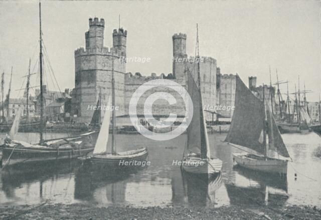 'Carnarvon Castle', 1910. Artist: Photochrom Co Ltd of London.