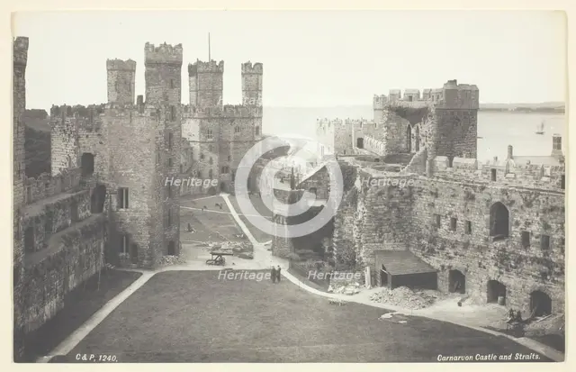 Carnarvon Castle and Straights, 1860/94. Creator: Francis Bedford.