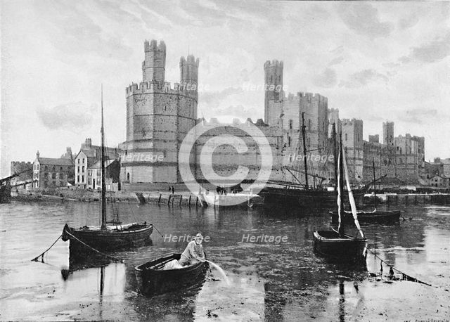 'Carnarvon Castle', c1896. Artist: I Slater.