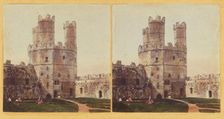 Carnarvon Castle, Eagle Tower, from the Interior of the Castle., about 1865. Creator: Unknown