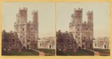 Carnarvon Castle, Eagle Tower, from the Interior of the Castle., about 1865. Creator: Unknown