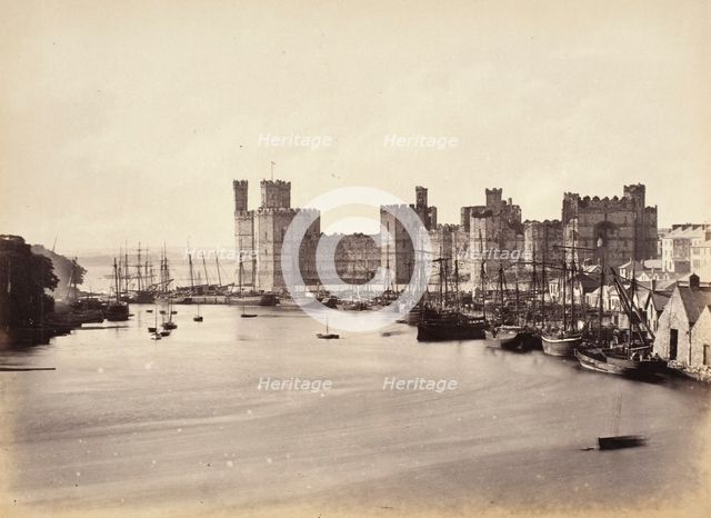 Carnarvon Castle & Mouth Of River (578), Printed 1860 circa. Creator: Francis Bedford.