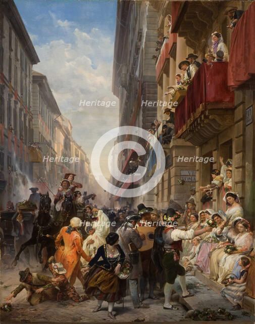 Carnival in Rome, 1858.