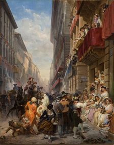 Carnival in Rome, 1858