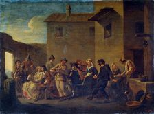 Carnival in Venice 17th century. Artist: Johannes Lingelbach