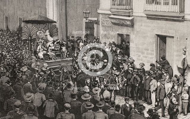 Carnival of Cadiz - Float of the Astros, Andalusia, Spain, 1898. Creator: Unknown.