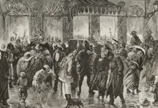 Carnival: leaving a masquerade ball, 1878. Creator: Tomás Carlos Capuz