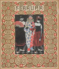 Carnival scene. Monthly newsletter: February. Creator: Krenek, Carl (1880-1949)
