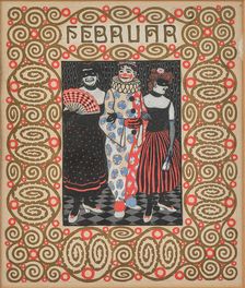 Carnival scene. Monthly newsletter: February. Creator: Krenek, Carl (1880-1949)