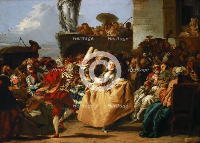Carnival Scene (The Minuet). Artist: Tiepolo, Giandomenico (1727-1804)