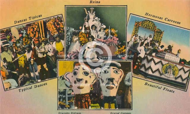 'Carnival. The Carnival Season in Barranquilla is famous along the Caribbean coast', c1940s. Artist: Unknown.