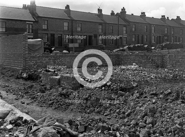 Carslyle Street, with new development, Kilnhurst, South Yorkshire, 1956. Creator: Michael Walters.