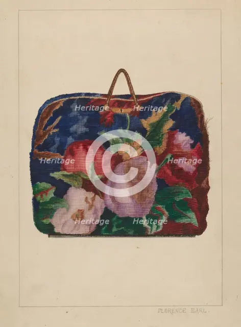 Carpet Bag, 1935/1942. Creator: Florence Earl.
