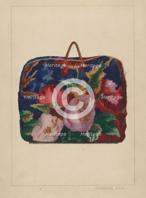 Carpet Bag, 1935/1942. Creator: Florence Earl.