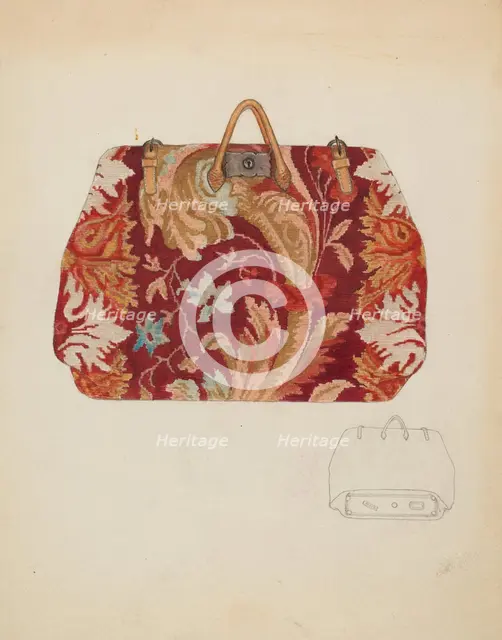 Carpet Bag, 1935/1942. Creator: Marie Mitchell.
