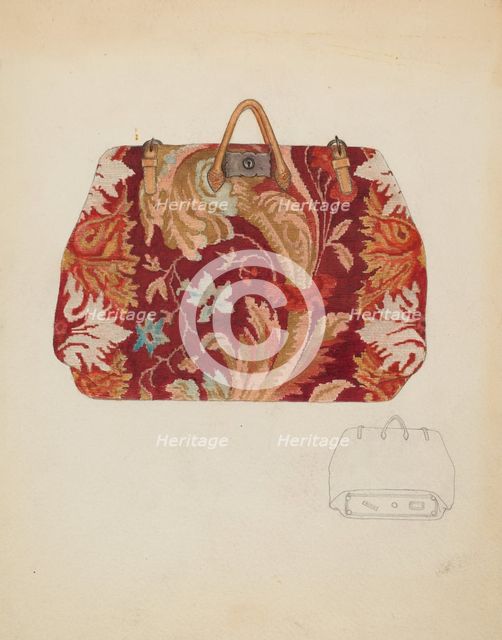 Carpet Bag, 1935/1942. Creator: Marie Mitchell.