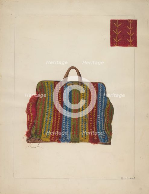 Carpet Bag, 1935/1942. Creator: Clementine Fossek.