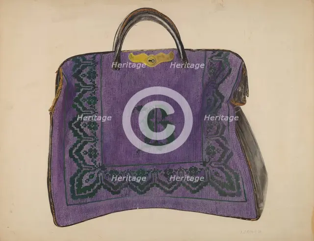Carpet Bag, 1938. Creator: J. J. Neill.