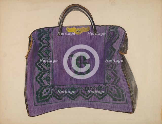 Carpet Bag, 1938. Creator: J. J. Neill.