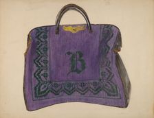 Carpet Bag, 1938. Creator: J. J. Neill