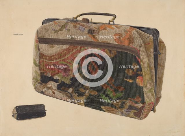 Carpet Bag, c. 1938. Creator: Samuel Faigin.