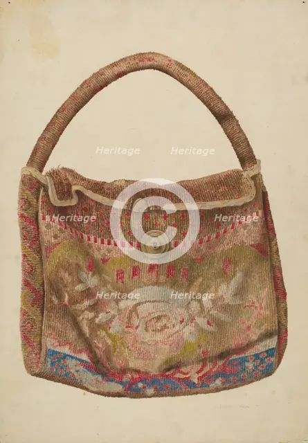 Carpet Bag, c. 1939. Creator: Samuel O. Klein.