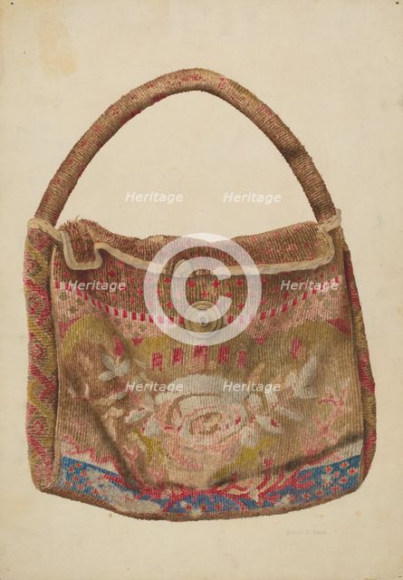 Carpet Bag, c. 1939. Creator: Samuel O. Klein.