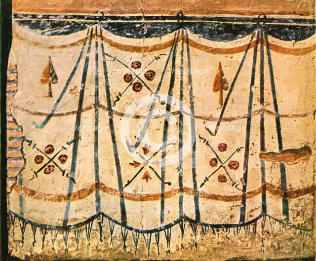 Carpet frieze from Chamber E, Wall 6 of Santa Maria Antiqua, Rome, Italy, (1928). Creator: Unknown.