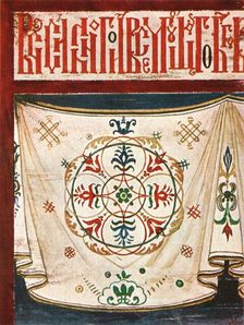 Carpet frieze in the Church of St. Nicholas Mokrinskoy at Jaroslaw, Russia, (1928). Creator: Unknown