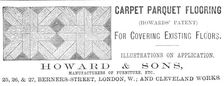 Carpet Parquet Flooring - Howard & Sons, 1883. DELETE - DUPLICATE Creator: Unknown