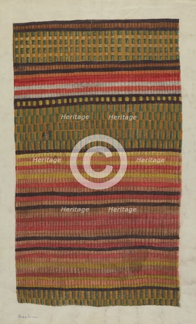 Carpet Sample, c. 1940. Creator: Alice Braun.