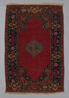 Carpet (Ushak double-ended prayer rug), Romania, 17th century. Creator: Unknown