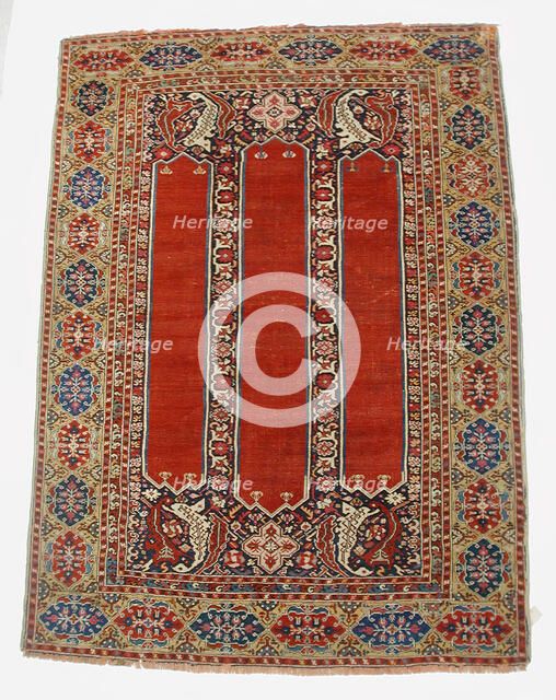 Carpet with Double-Ended Triple Niche, probably west-central Turkey, 18th century. Creator: Unknown.