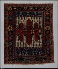 Carpet with Double-Ended Triple Niche, probably Western Turkey, dated AH 1182/ AD 1768-69. Creator: Unknown