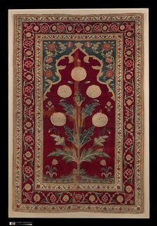Carpet with Niche and Flower Design, India or Pakistan, mid-17th century. Creator: Unknown