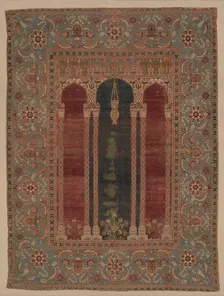 Carpet with Triple-Arch Design, Turkey, ca. 1575-90. Creator: Unknown