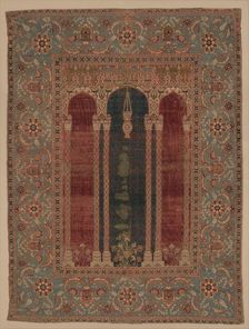 Carpet with Triple-Arch Design, Turkey, ca. 1575-90. Creator: Unknown