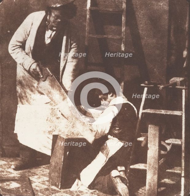 [Carpenter and Apprentice], ca. 1844. Creator: William Henry Fox Talbot.