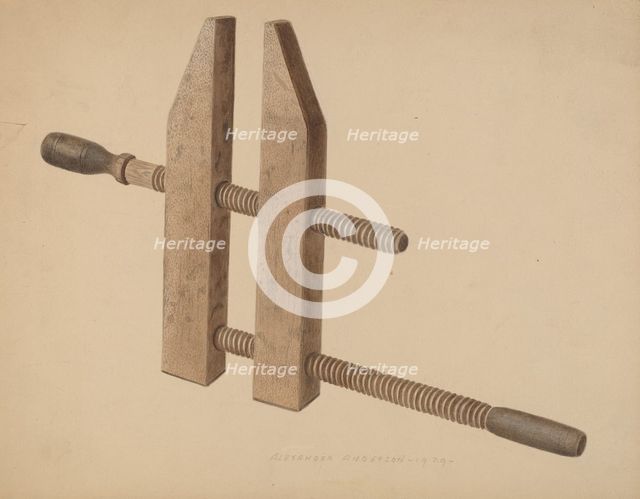 Carpenter's Clamp, 1939. Creator: Alexander Anderson.