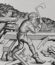 Carpenter's apprentice, "Compagnons du Devoir" or "La Grande Cognée", 1493, (1878). Creator: Unknown