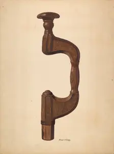 Carpenter's Brace, c. 1937. Creator: Frank Gray