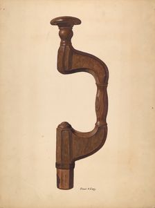 Carpenter's Brace, c. 1937. Creator: Frank Gray