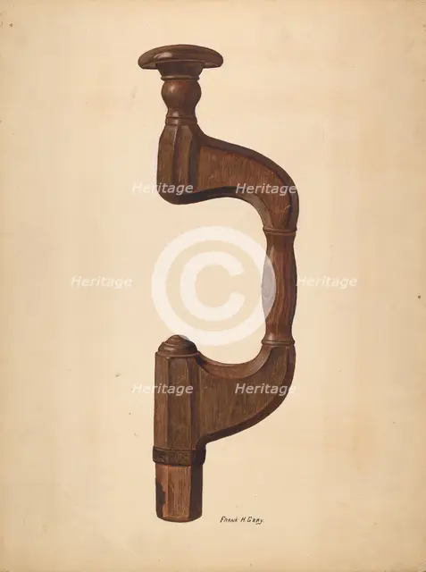Carpenter's Brace, c. 1937. Creator: Frank Gray.