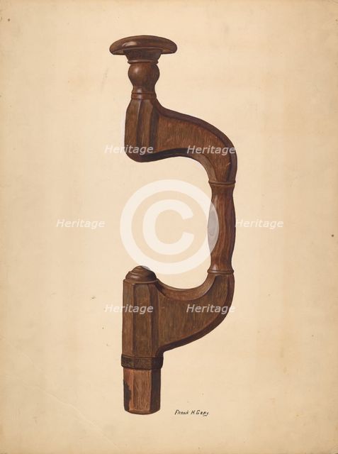 Carpenter's Brace, c. 1937. Creator: Frank Gray.