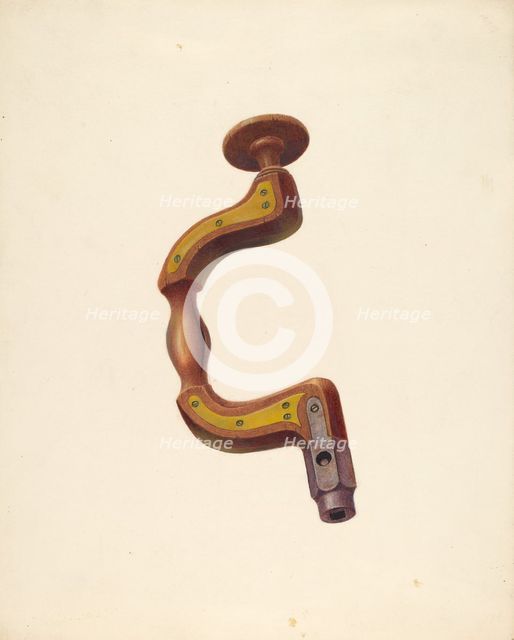 Carpenter's Brace, c. 1939. Creator: William H Edwards.