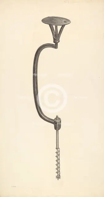 Carpenter's Brace, c. 1941. Creator: Jacob Lipkin.