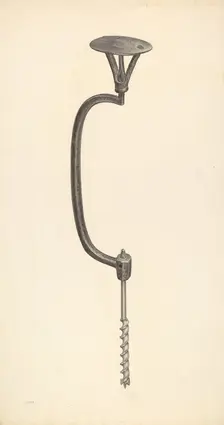 Carpenter's Brace, c. 1941. Creator: Jacob Lipkin