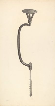Carpenter's Brace, c. 1941. Creator: Jacob Lipkin